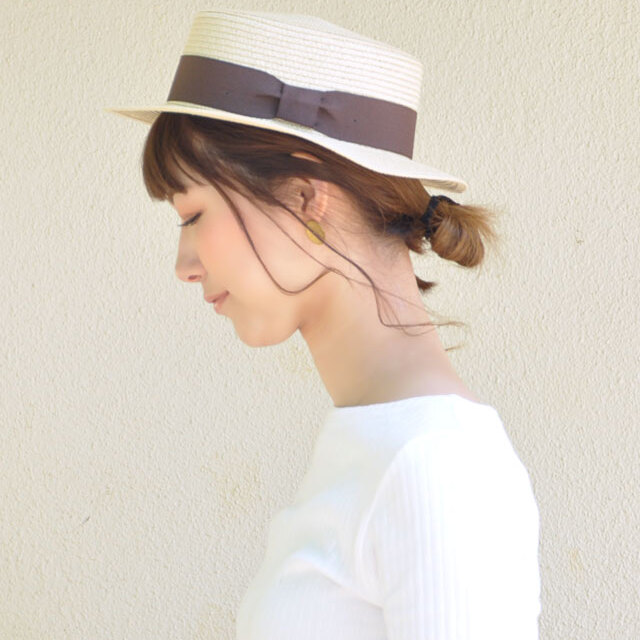 骨格診断ストレートタイプに似合うレディースカンカン帽