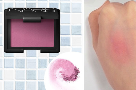 NARS(ナーズ)人気チーク「ブラッシュ」4004N マットクールピンクのタッチアップイメージ