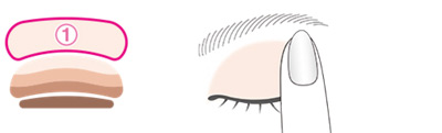 STEP1：まぶたベースを塗る