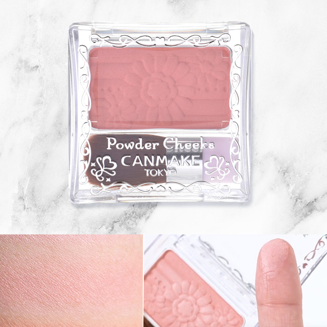 キャンメイクの「パウダーチークス PW23 ピーチピンク」本体